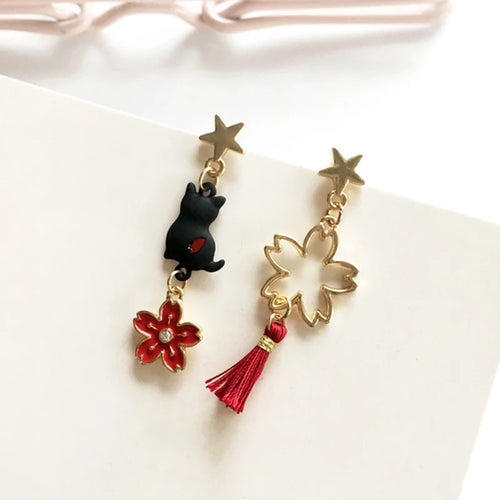 Lovely Cat Drop Earrings