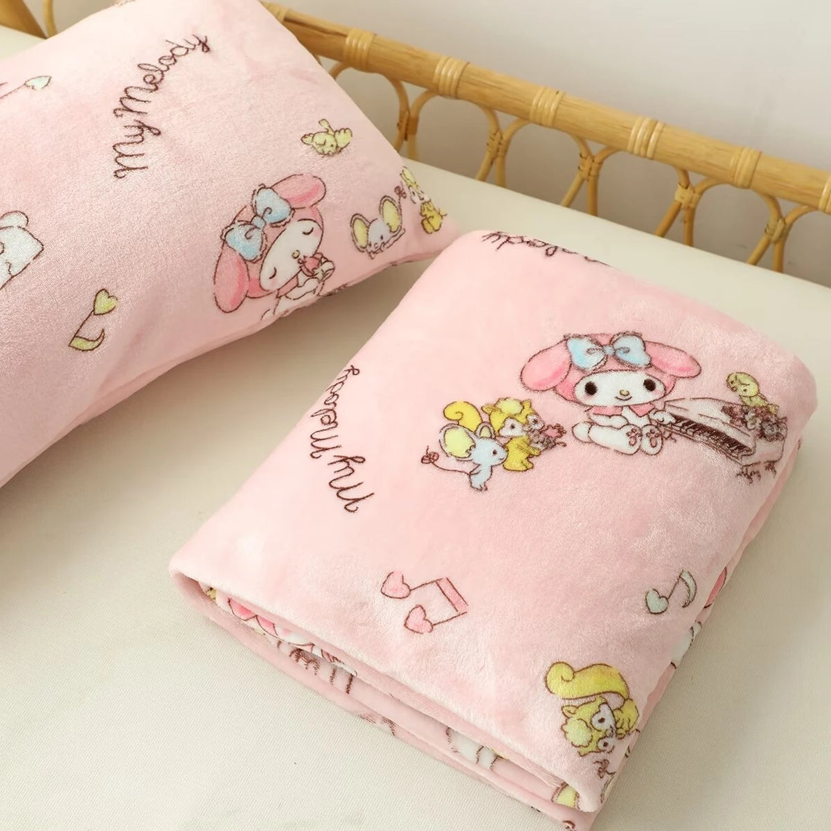 Sanrio Cute My Melody Warm Blanket Lovely Cartoon Printed Blanket For