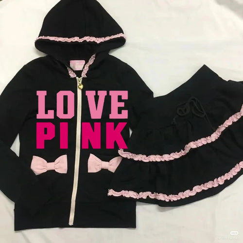 Oversized Top Winter Women Clothes Pink Bow Streetwear