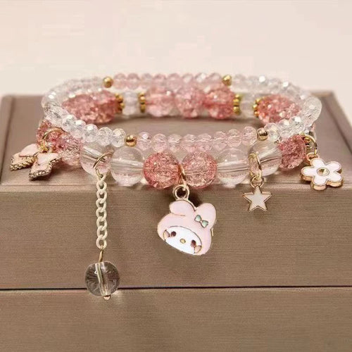 Sanrio Kuromi My Melody Bracelet Cinnamon Roll Crystal