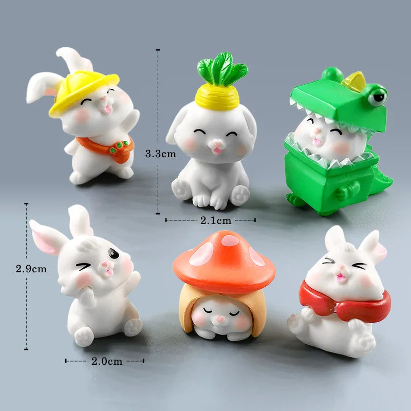 Hot Easter Christmas Rabbit Figurine Home Kawaii Room