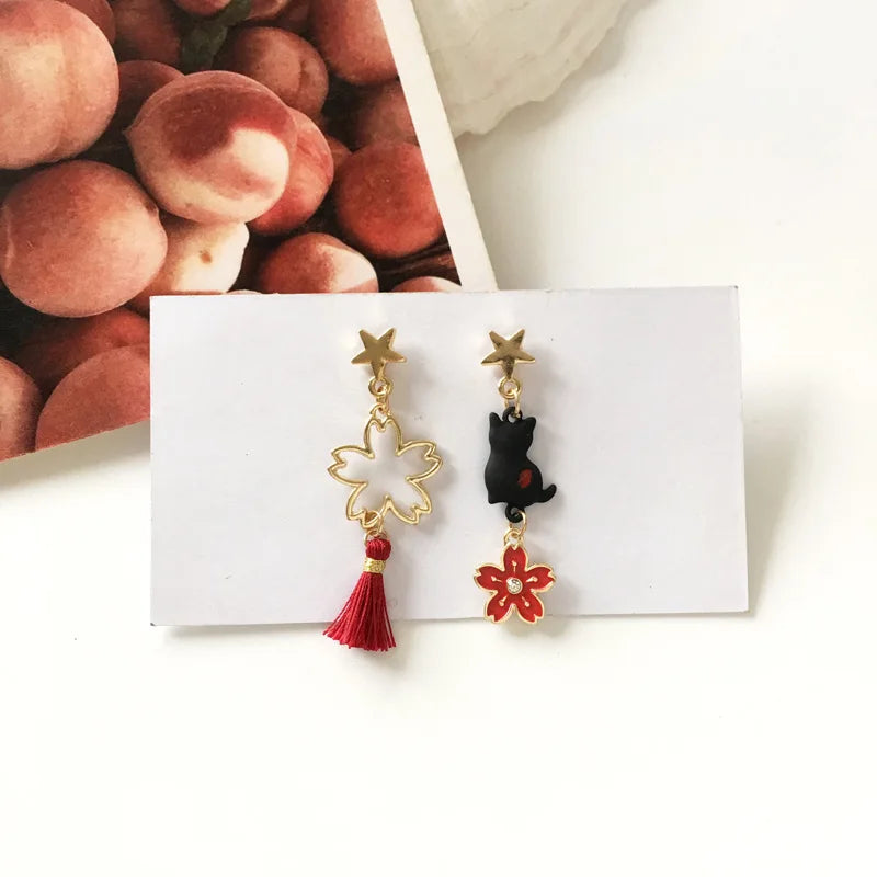 Lovely Cat Drop Earrings