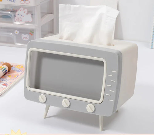 Cute Multifunction Tissue Box Holder Square for Home Kawaii Desktop