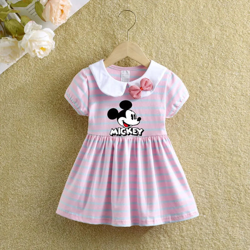 Children Dress Summer Baby Girl Cartoon Hello Kitty Doll Collar