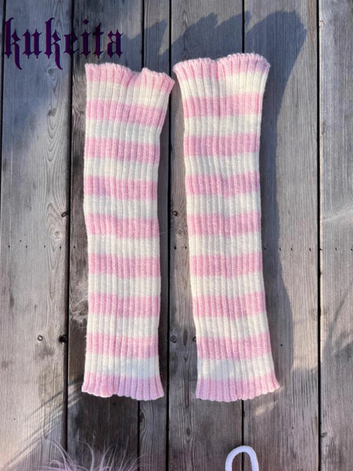 Lovely Pink Leg Warmer Boots Socks Y2k Punk Women