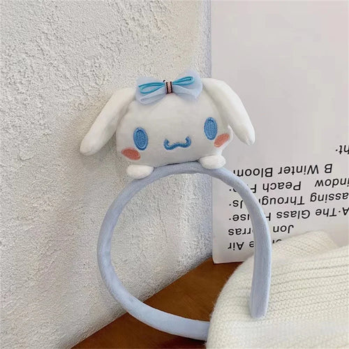 Sanrio Headband Kawaii Cinnamoroll Kuromi Melody Kitty Plush Bow