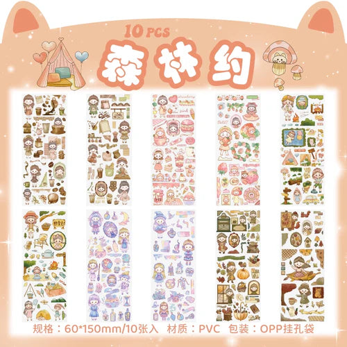 sticker features charming frog designs