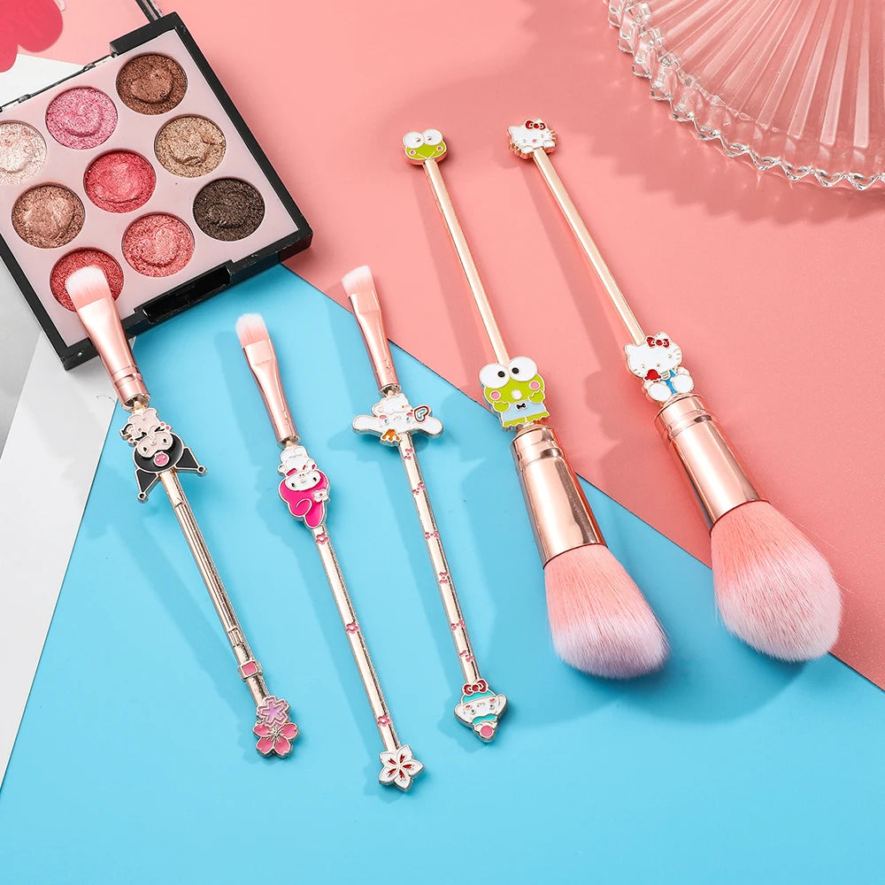 5pcs/set Cartoon Kuromi Makeup Brush Set