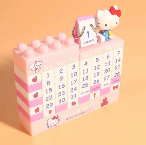 Hello Kittys Creative Assembly Block Building Calendar Set Cute