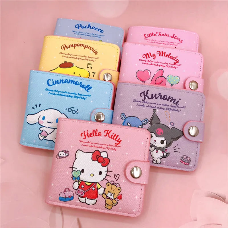 Kawaii Sanrio Pu Casual Money Bag Hello Kitty Cinnamoroll My Melody