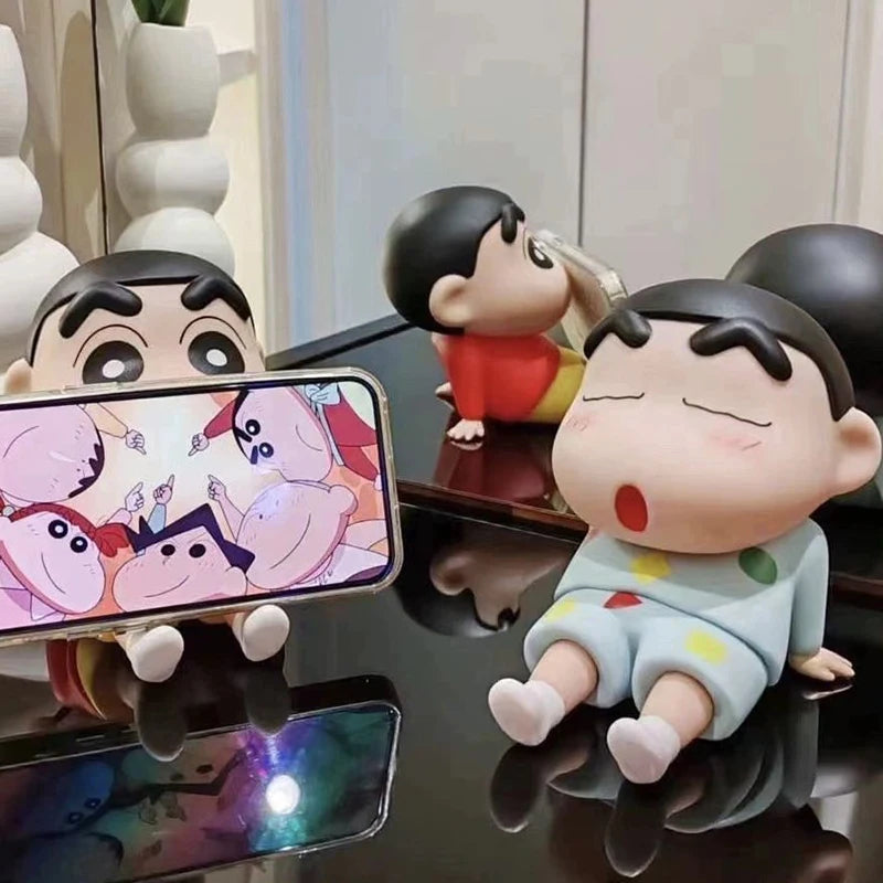 Crayon Shin-Chan Phone Holder Kawaii Anime Desktop Ornaments Cartoon