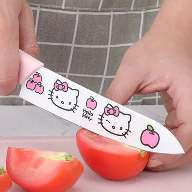 Sanrio Hello Kittys Kawaii Fruit Knife Kitchen Cute Cartoon Portable