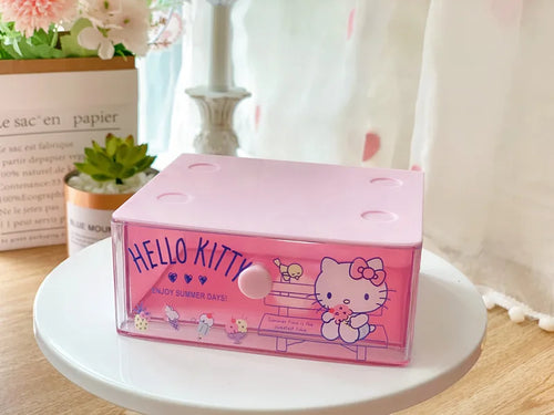 Sanrio Kawaii Hello Kitty My Melody Anime Desktop Decoration Drawer