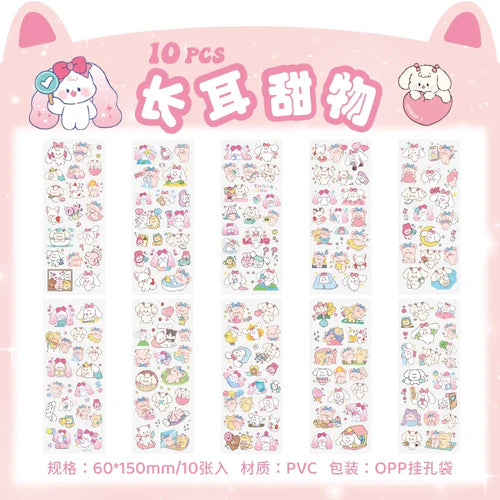 sticker features charming frog designs