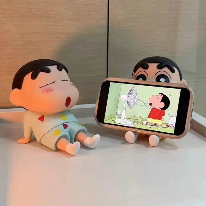 Crayon Shin-Chan Phone Holder Kawaii Anime Desktop Ornaments Cartoon