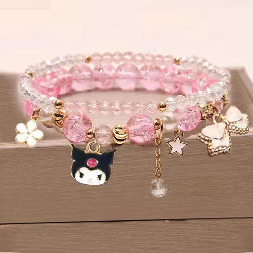 Sanrio Kuromi My Melody Bracelet Cinnamon Roll Crystal