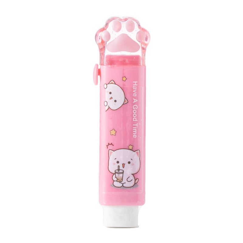 Cute Cat Claw Push-pull Eraser Pencil Eraser Designed for Easy Use,