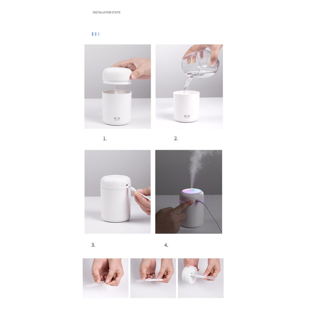 Mini Air Humidifier & Aroma Oil Diffuser